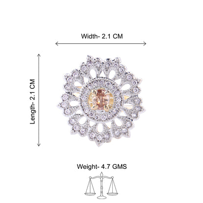Flower chic zirconia rings