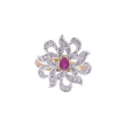 Rays and petals zirconia rings