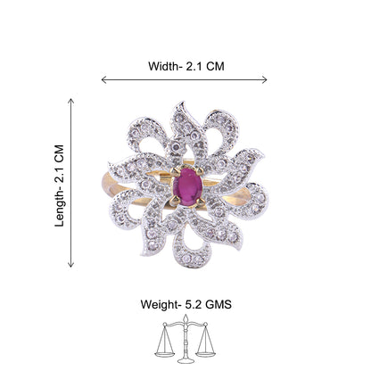 Rays and petals zirconia rings