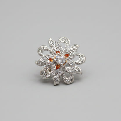 Rays and petals zirconia rings