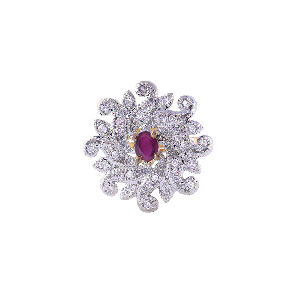 Twirl swirl zirconia rings