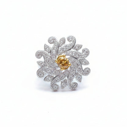 Twirl swirl zirconia rings