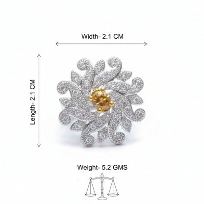 Twirl swirl zirconia rings