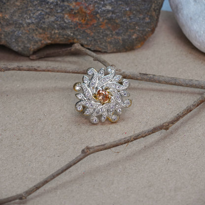 Twirl swirl zirconia rings