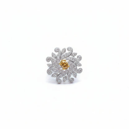Twirl swirl zirconia rings