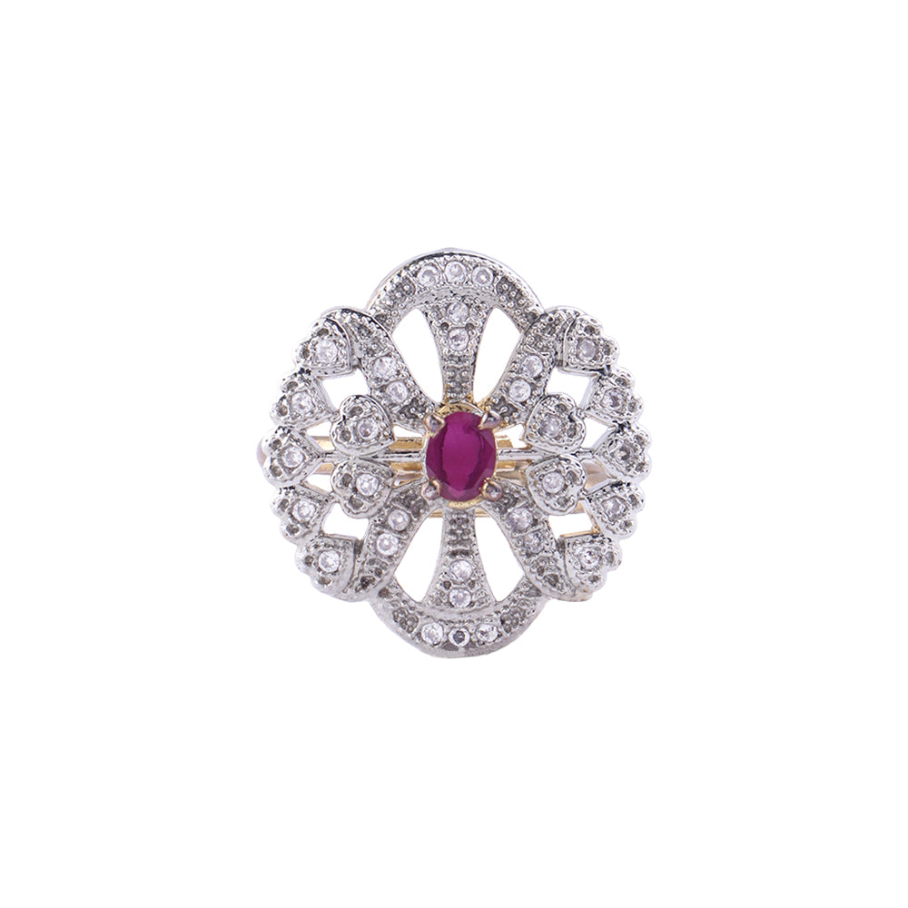 Urban Bloom stone studded zirconia rings