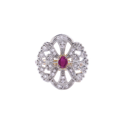 Urban Bloom stone studded zirconia rings