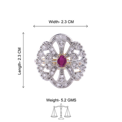 Urban Bloom stone studded zirconia rings