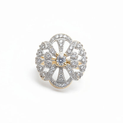 Urban Bloom stone studded zirconia rings
