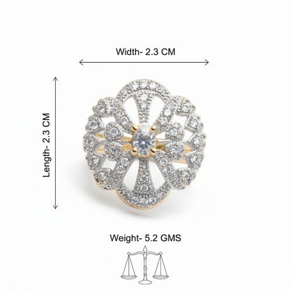 Urban Bloom stone studded zirconia rings
