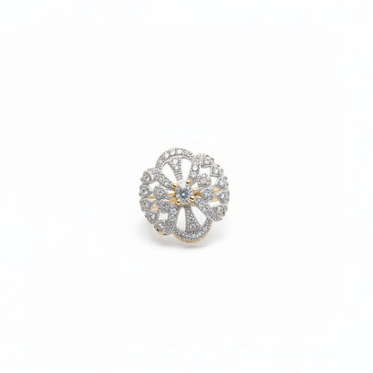 Urban Bloom stone studded zirconia rings