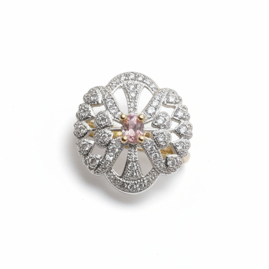 Urban Bloom stone studded zirconia rings
