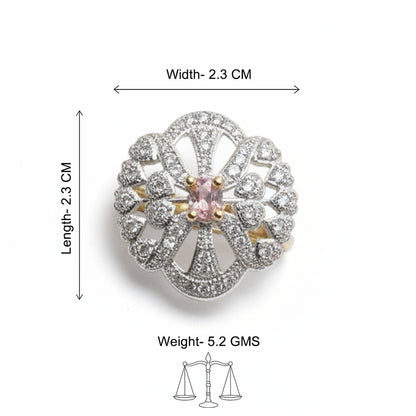 Urban Bloom stone studded zirconia rings
