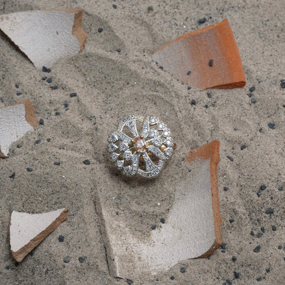 Urban Bloom stone studded zirconia rings