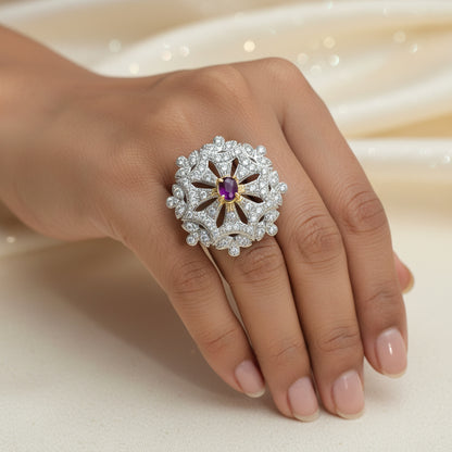 Dazzel design stone studded zirconia rings