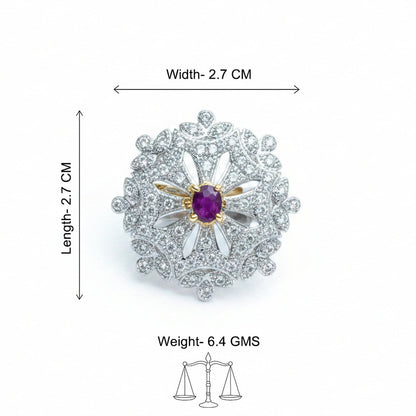 Dazzel design stone studded zirconia rings