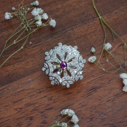 Dazzel design stone studded zirconia rings