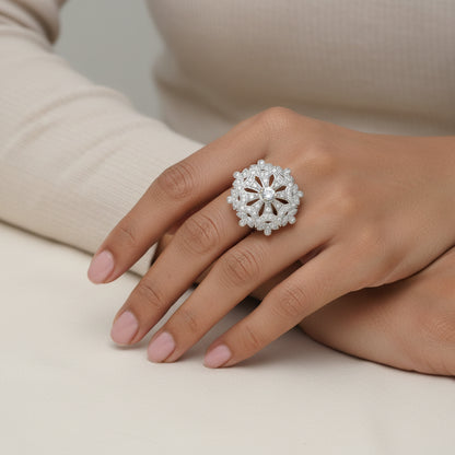 Dazzel design stone studded zirconia rings