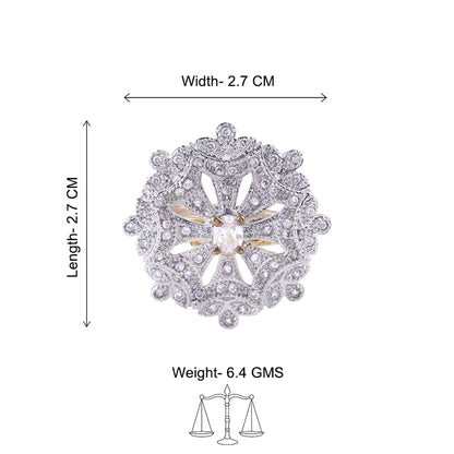 Dazzel design stone studded zirconia rings
