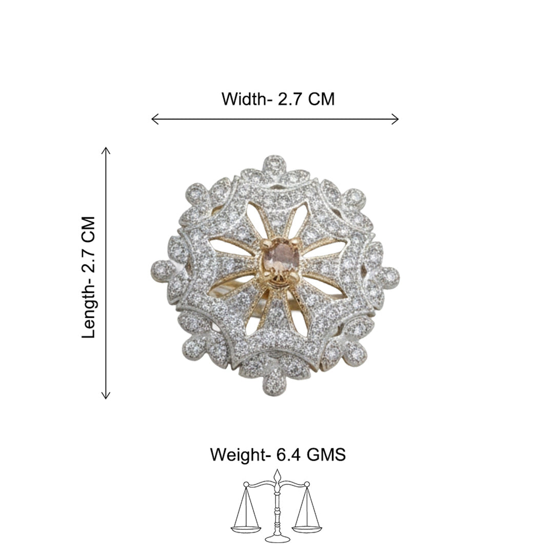 Dazzel design stone studded zirconia rings