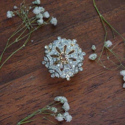 Dazzel design stone studded zirconia rings