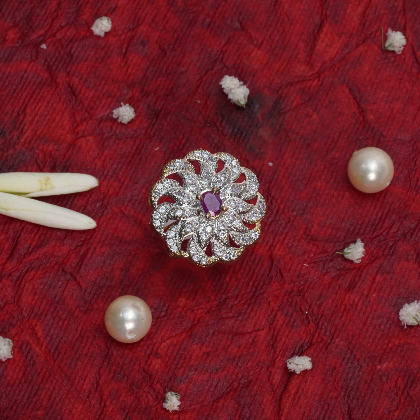 Zirconia Adjustable Ring