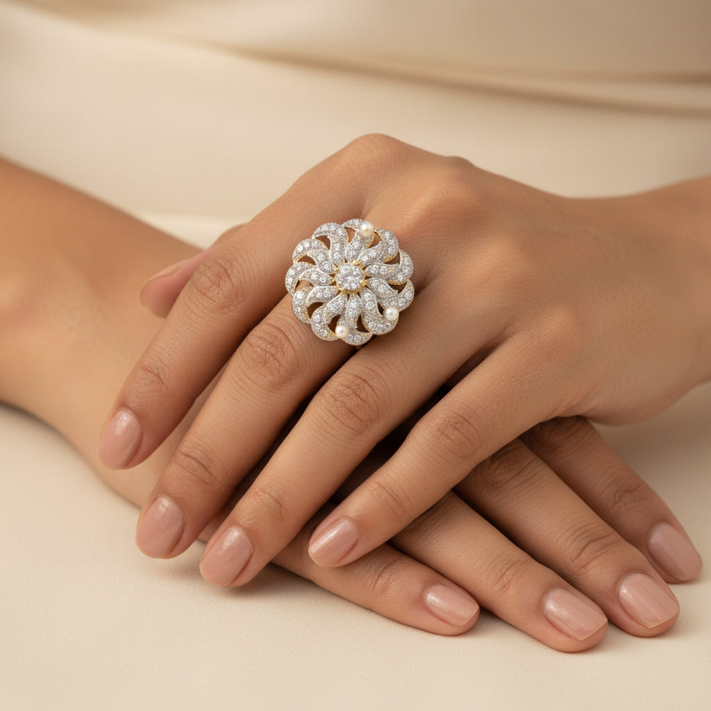 Shiny Chakra zircinia rings