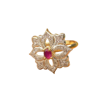 Lavish lily zirconia rings