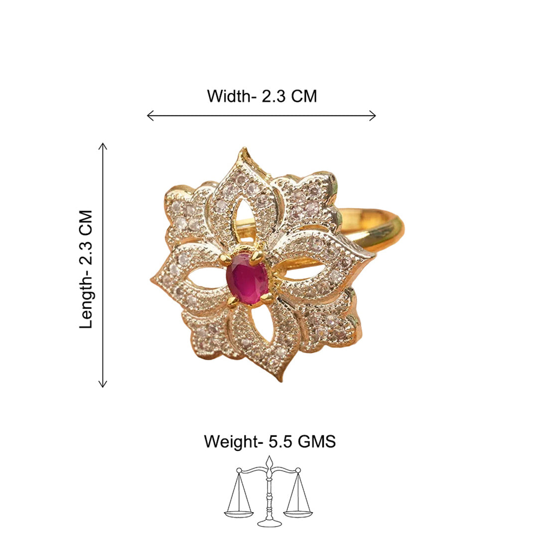 Lavish lily zirconia rings
