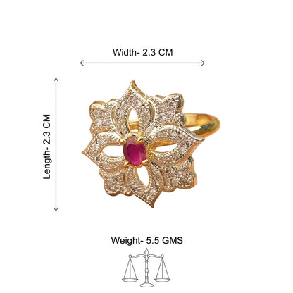 Lavish lily zirconia rings