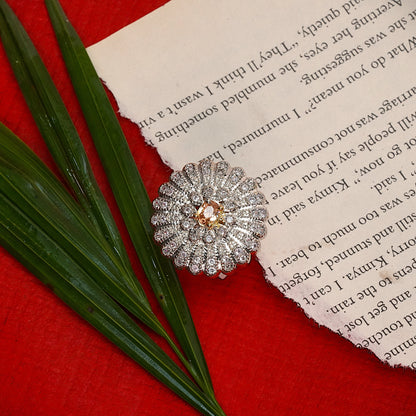 Dazzeling Daisy stone studded zirconia rings