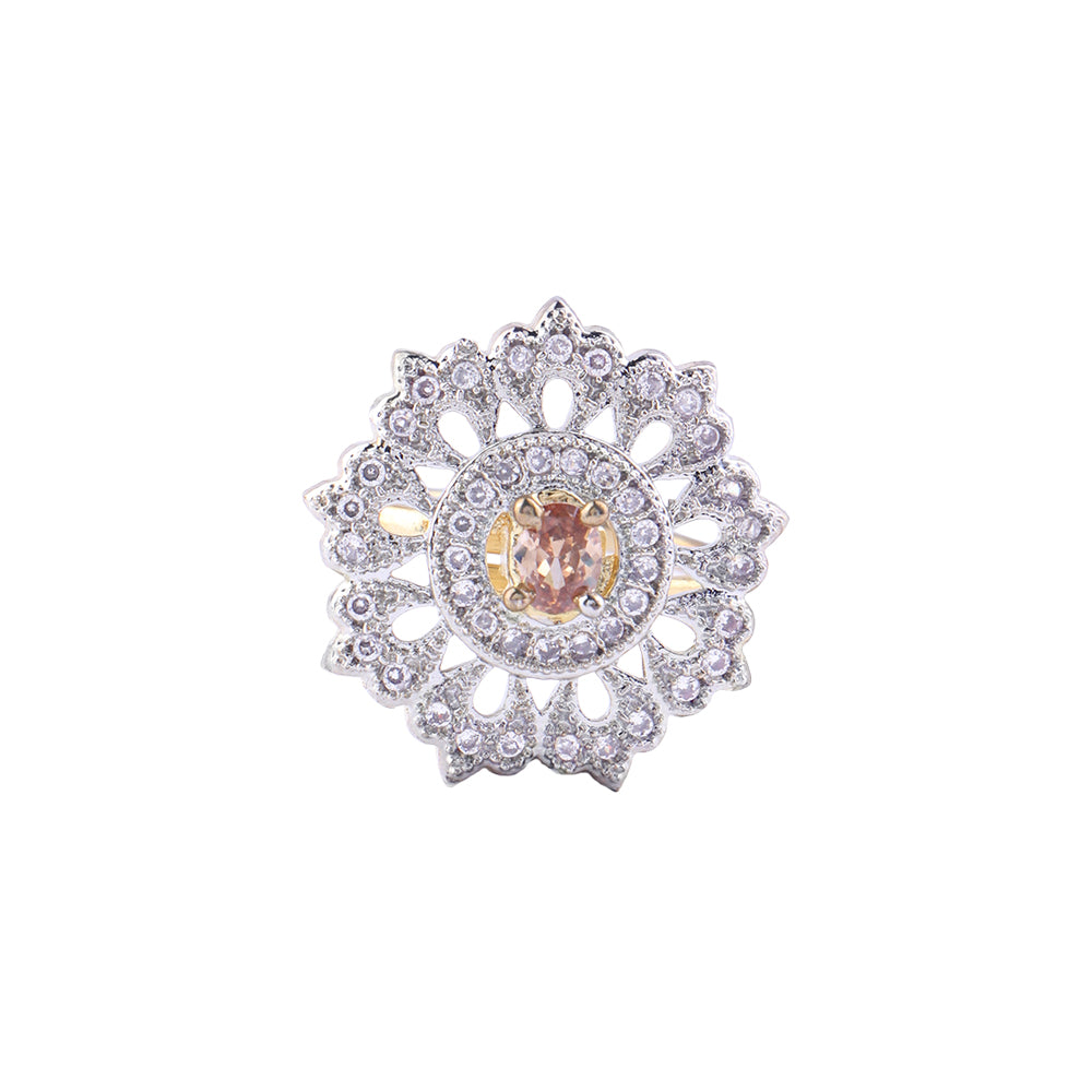 Mallika phool zirconia rings