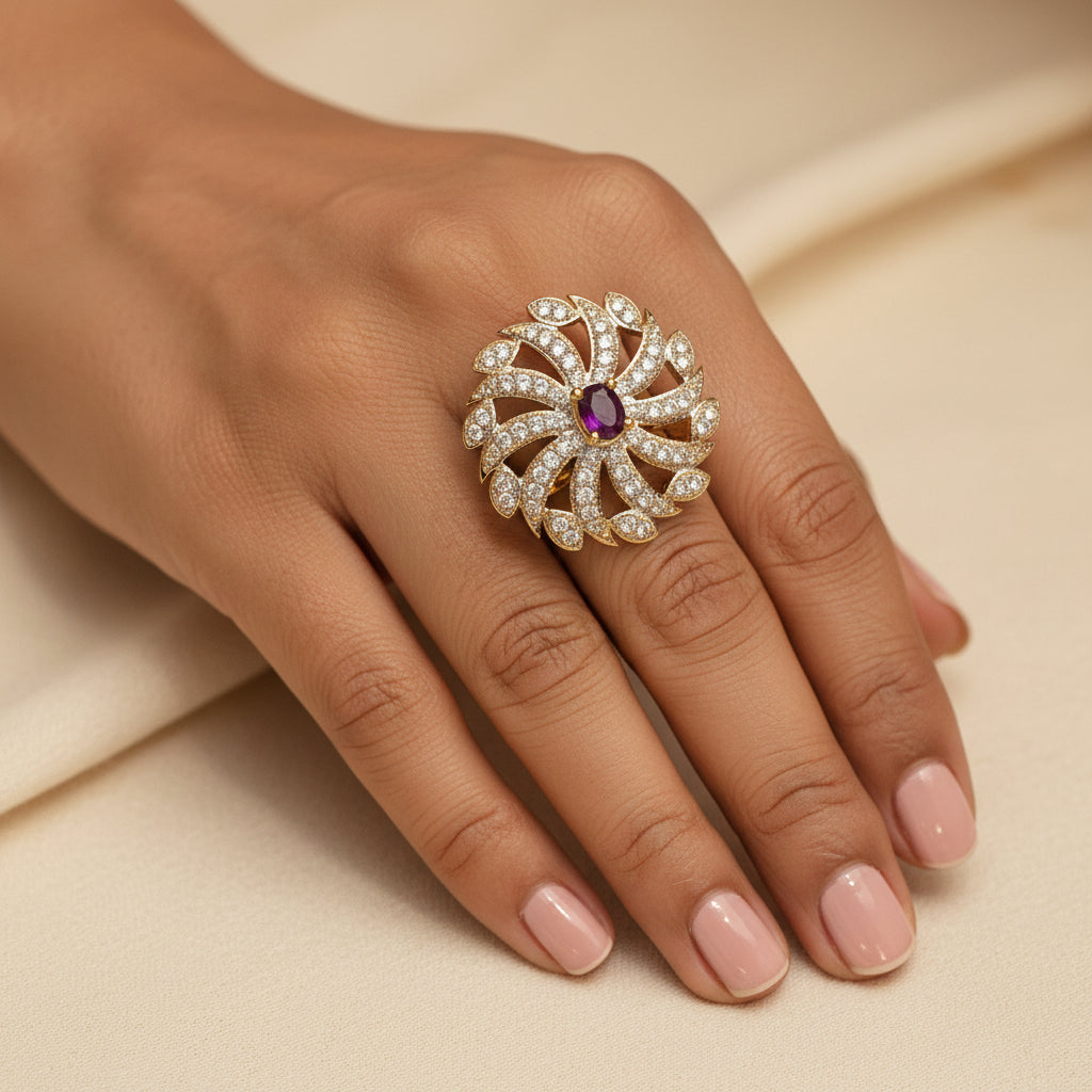 Blooming Grace zirconia rings