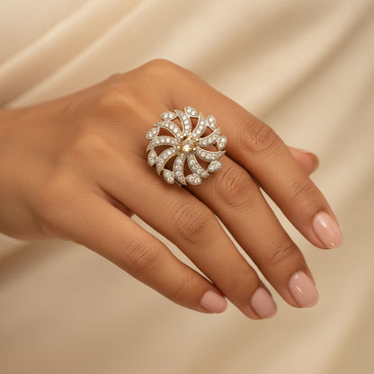 Blooming Grace zirconia rings