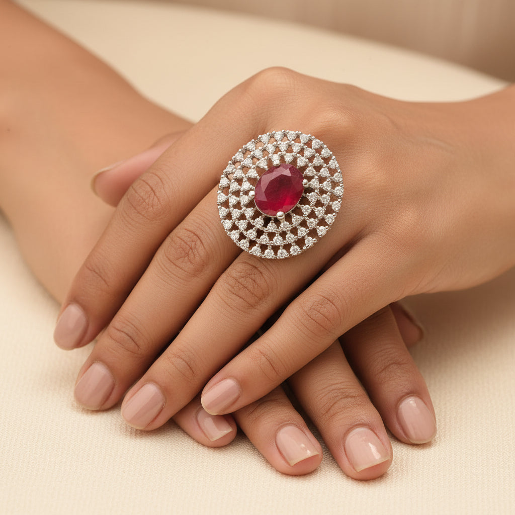Zirconia Adjustable Ring