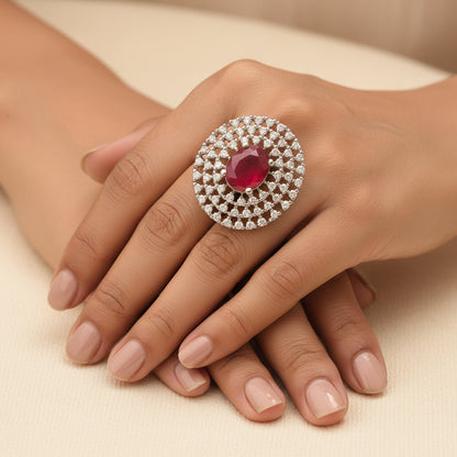 Zirconia Adjustable Ring