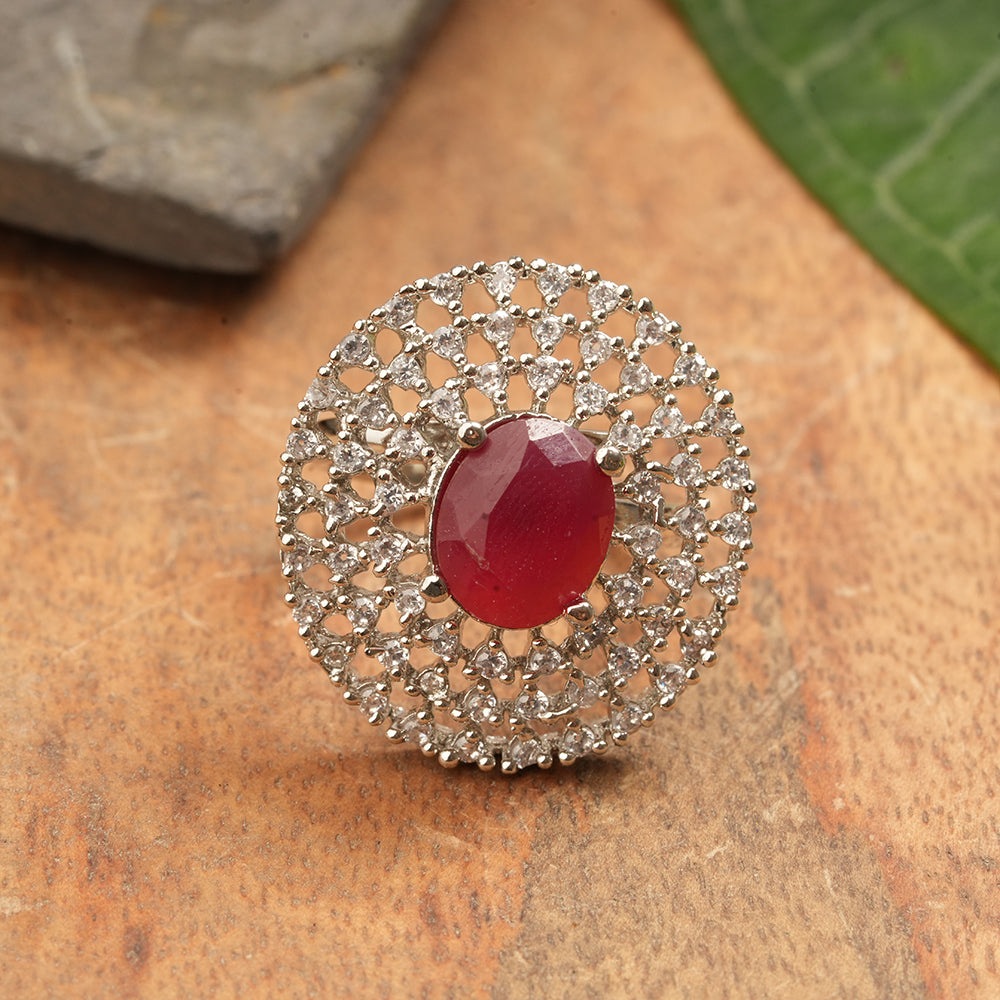 Zirconia Adjustable Ring