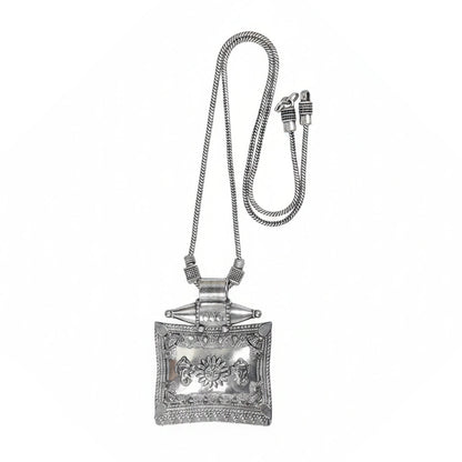 Sacred devine ganesh oxidized chain neckpiece (Silver)
