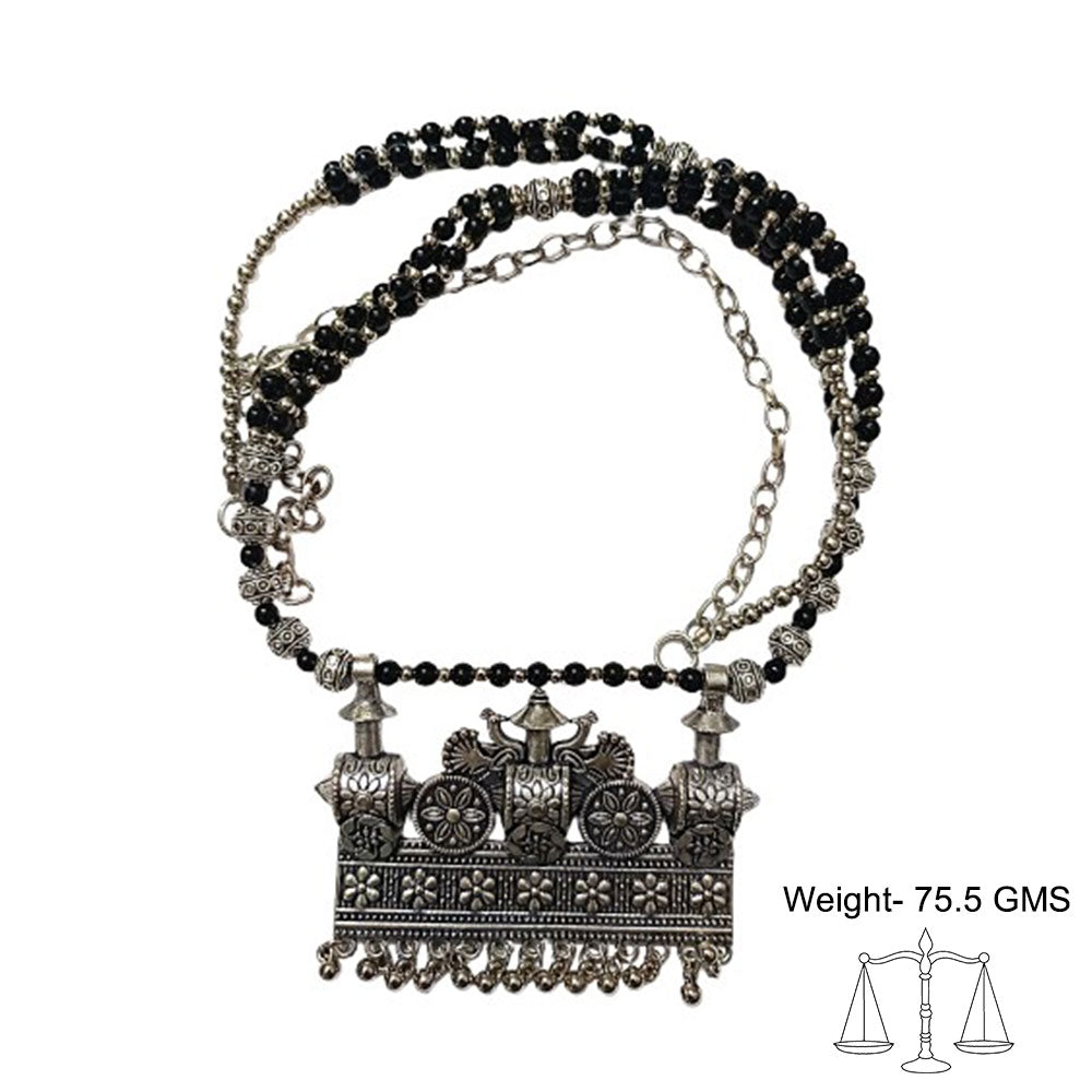 Royal radiance oxidized chain neckpiece (Black)