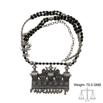 Royal radiance oxidized chain neckpiece (Black)