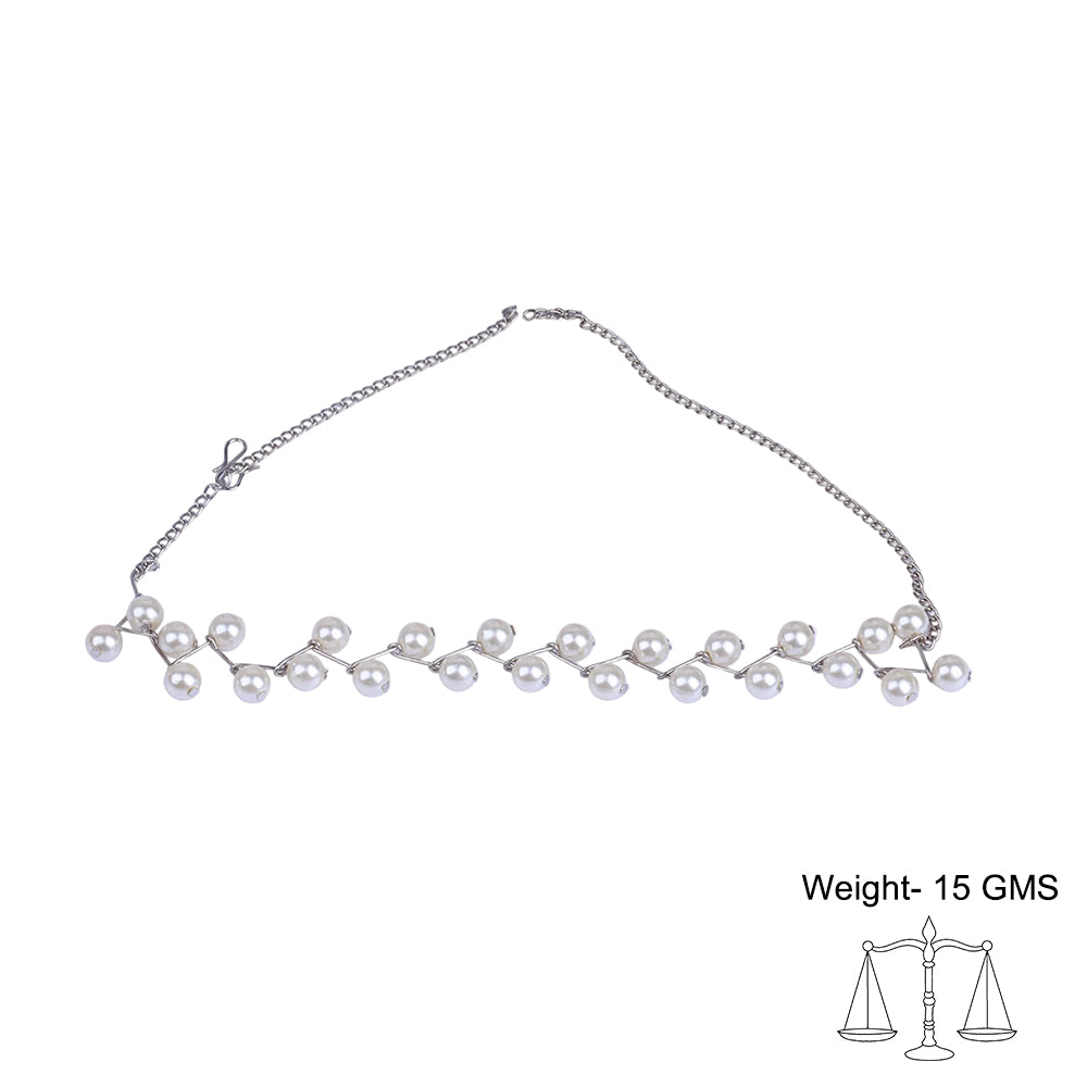Delicate pearl choker neckpiece