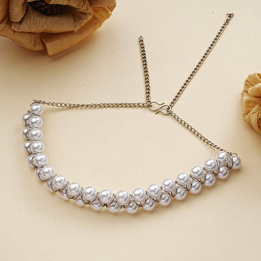 Moonlit pearl choker neckpiece