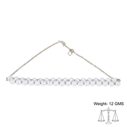 Moonlit pearl choker neckpiece