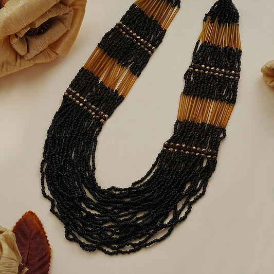 Golden Eclipse beaded neckpiece