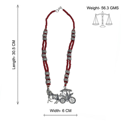 Royal ride statement pendant neckpiece (Red)