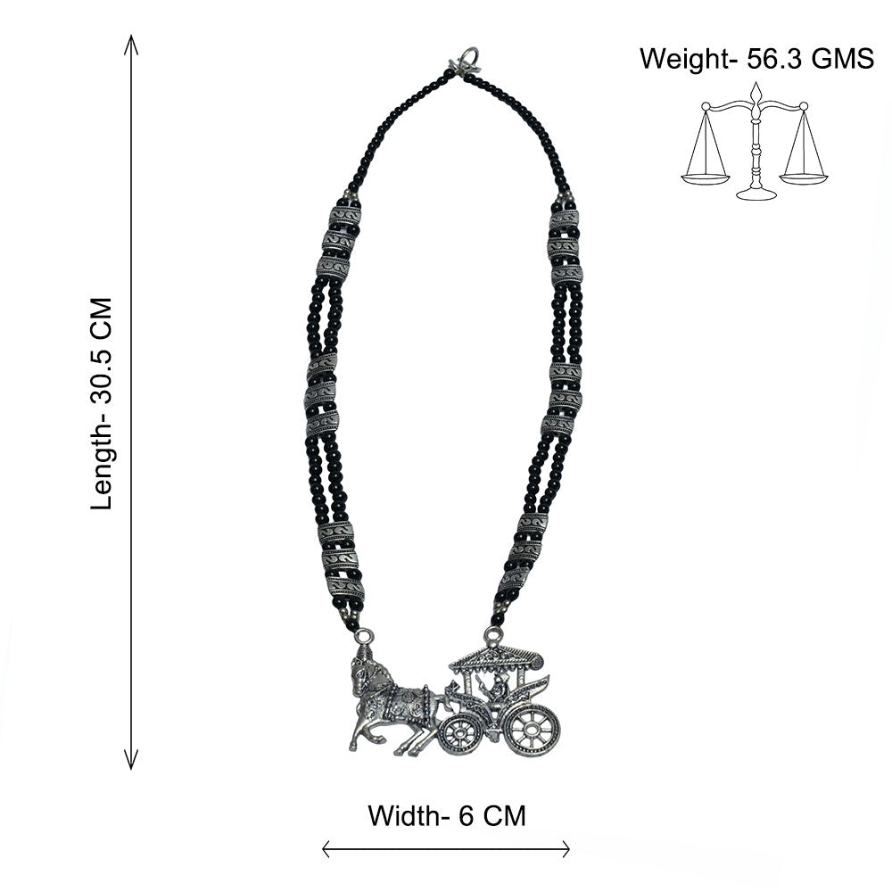Royal ride statement pendant neckpiece (Black)
