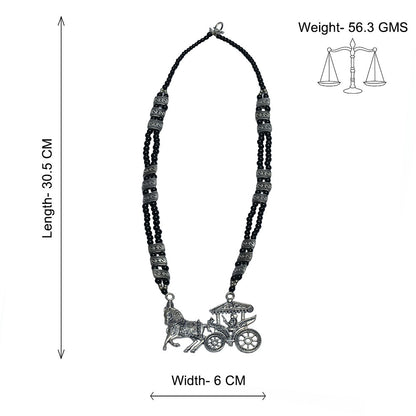 Royal ride statement pendant neckpiece (Black)