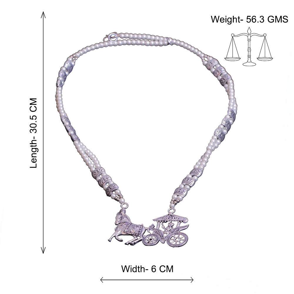 Royal ride statement pendant neckpiece (White)