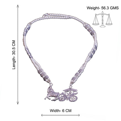 Royal ride statement pendant neckpiece (White)