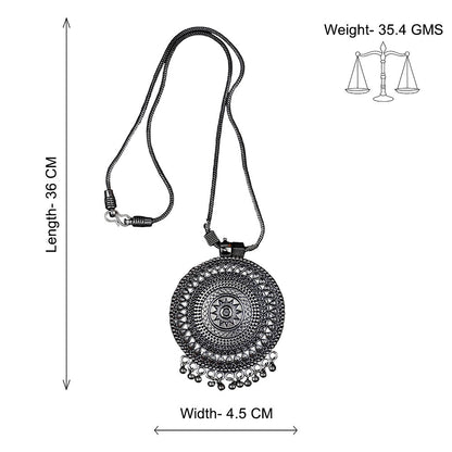 Royal Chakra ghunghroo Chain neckpiece (Silver)